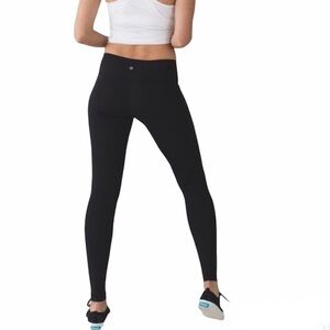Lululemon Wunder Under Pant Leggings Luon Stretch Pocket Wide Minimalist Black 4